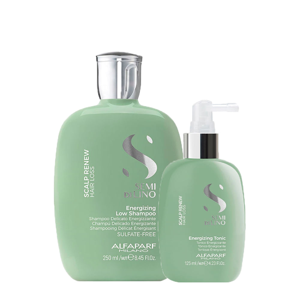 Encontraproduto.com.br - Kit Alfaparf Milano Professional Semi Di Lino Scalp - Shampoo 250 ml + Tônico 125 ml