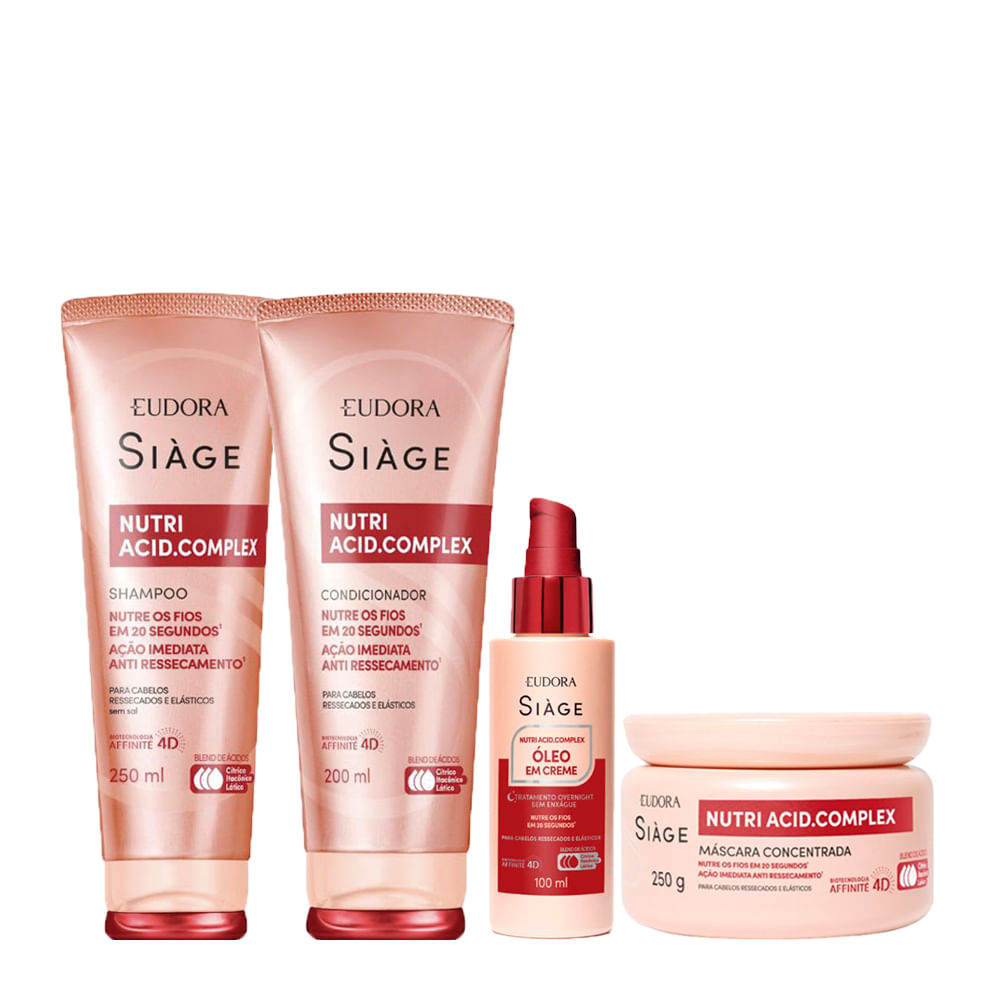 Kit Eudora Siàge Nutri Acid - 4 Produtos