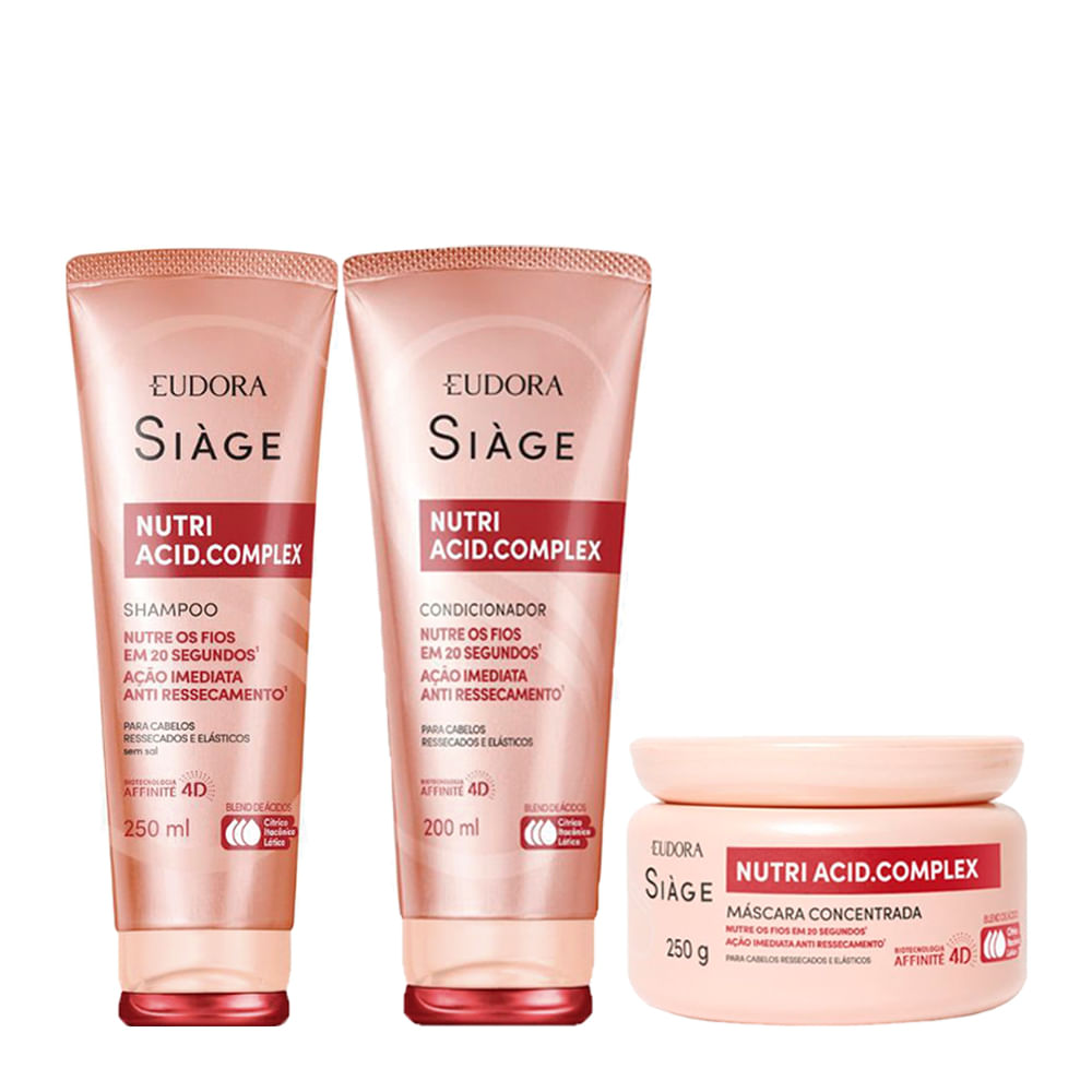 Kit Eudora Siàge Nutri Acid - 3 Produtos