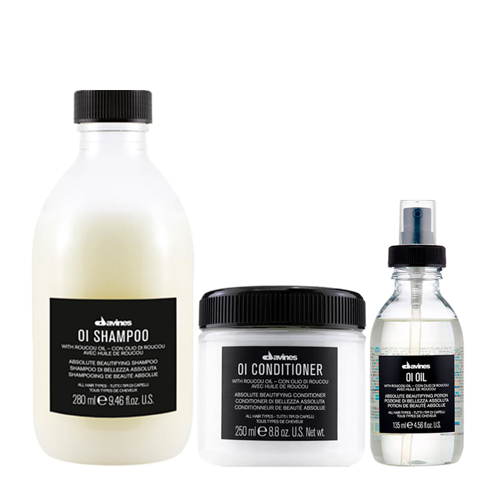 Kit Davines SH 280ml + Cond 250ml + Oi Oil 135ml | Amobeleza